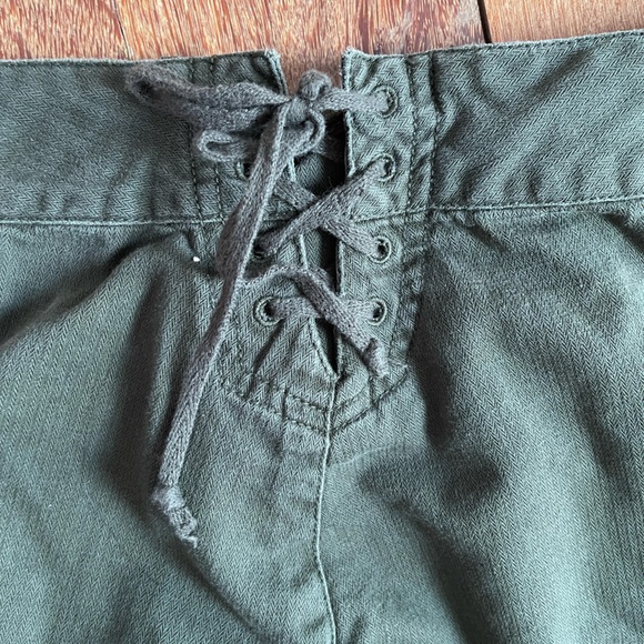 Y2K Jill Stuart Jeans Flared Sailor Pants w Back Laceup size4 - Picture 4 of 7